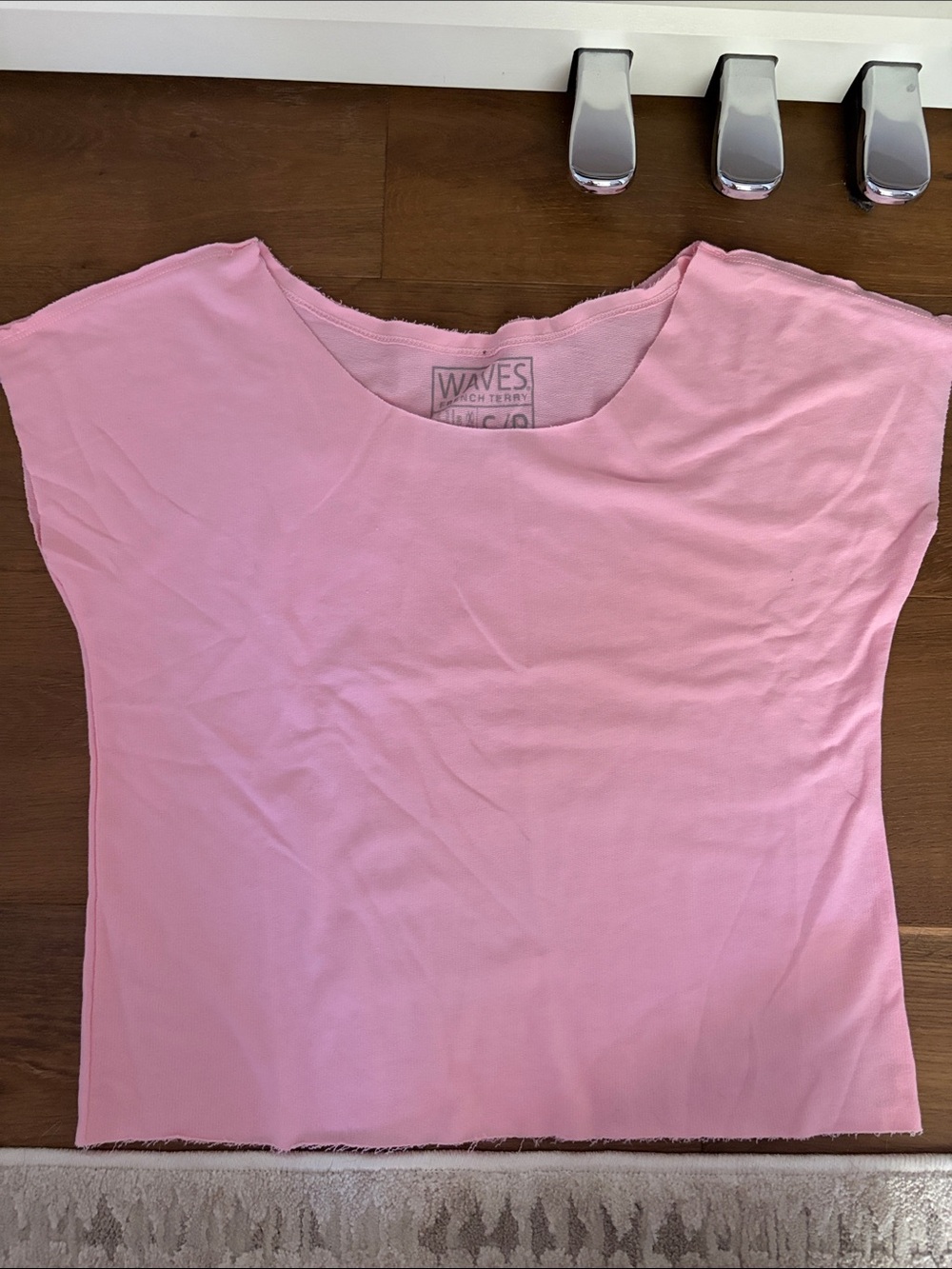 Pink Scoop Neck Short Sleeve Top